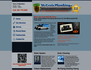 stcroixplumbing.com screenshot