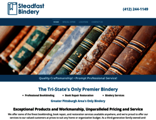 steadfastbookbindery.com screenshot