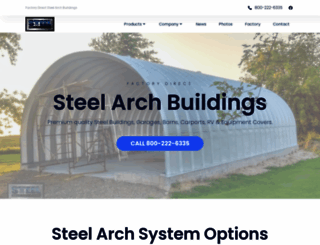 steelarchbuildings.com screenshot