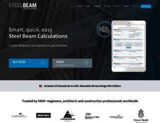 steelbeamcalculator.com screenshot