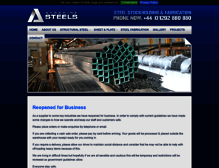 steelstockholderfabricator.co.uk screenshot