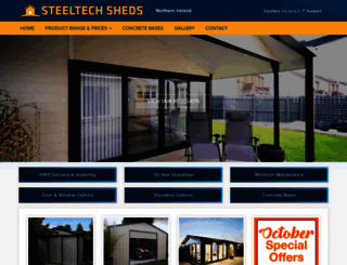 steeltechshedsni.com screenshot