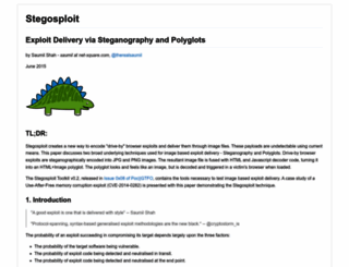 stegosploit.info screenshot