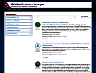stemgradstudents.science.gov screenshot