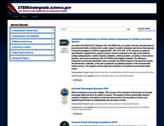 stemundergrads.science.gov screenshot
