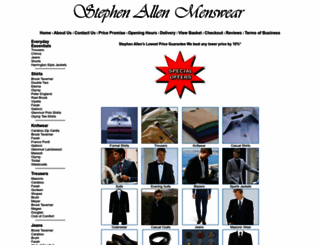 stephenallenmenswear.co.uk screenshot
