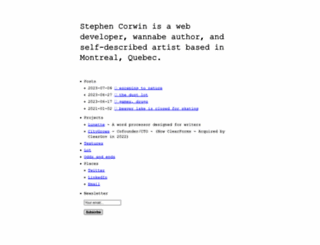 stephencorwin.com screenshot