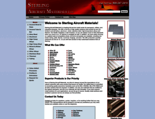 sterlingaircraftmaterials.com screenshot