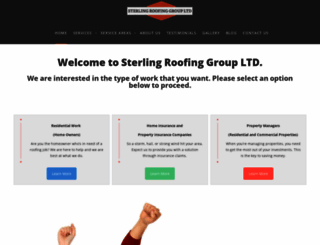 sterlingroofinggroup.com screenshot