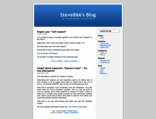 steve866.wordpress.com screenshot