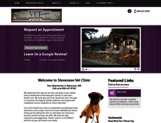 stevensonveterinaryclinicwa.com screenshot