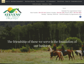 stevensrealtyonline.com screenshot