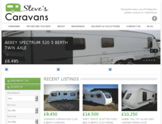 stevescaravans.com screenshot