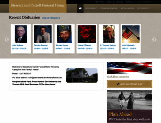 stewartandcarrollfuneralhome.com screenshot