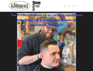 stewsbarbershop.com screenshot