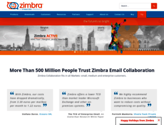 stg-www.zimbra.com screenshot