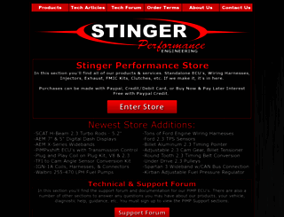 stinger-performance.com screenshot