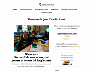 stjohncatholicschool.org screenshot