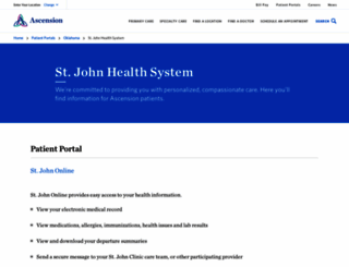 stjohnonline.iqhealth.com screenshot