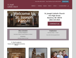 stjosephbeatrice.org screenshot