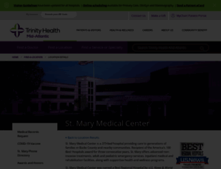 stmaryhealthcare.org screenshot