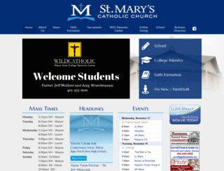 stmaryswayne.org screenshot