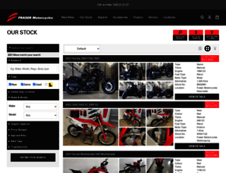 stock.frasermotorcycles.com.au screenshot