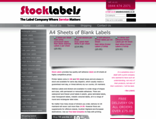 stocklabels.co.uk screenshot