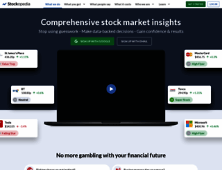 stockopedia.com screenshot