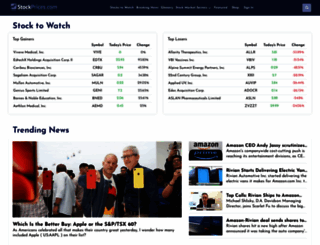 stockprices.com screenshot