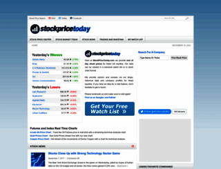 stockpricetoday.com screenshot