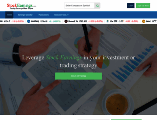 stocksearning.com screenshot
