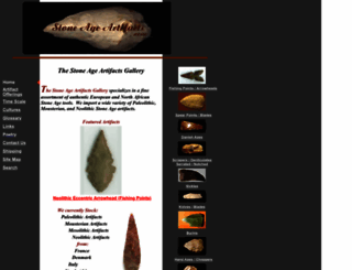 stoneageartifacts.com screenshot
