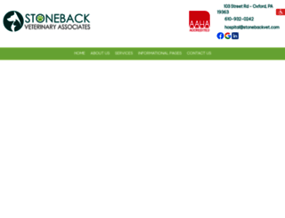 stonebackvetclinic.com screenshot