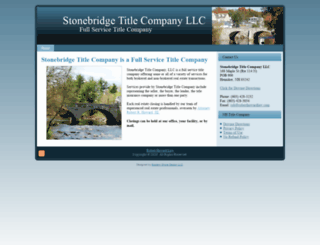 stonebridgetitlecompany.com screenshot