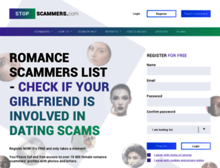stop-scammers.com screenshot