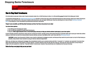 stopping-banks-foreclosures.com screenshot