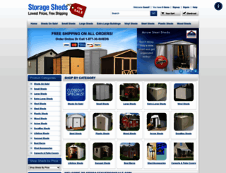 storageshedsonsale.com screenshot