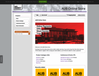 store.aub.ac.uk screenshot