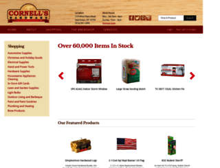 store.cornells.com screenshot