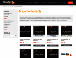 store.paradoxlabs.com screenshot