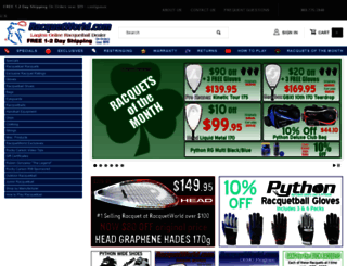 store.racquetworld.com screenshot