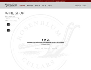 store.rosenblumcellars.com screenshot