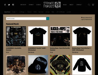 store.strangefamousrecords.com screenshot