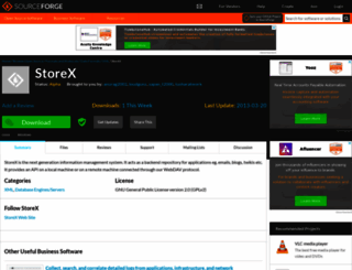 storex.sourceforge.net screenshot