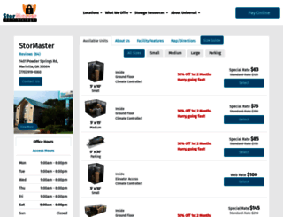stormasterselfstorage.com screenshot