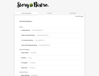 storybistro.acuityscheduling.com screenshot