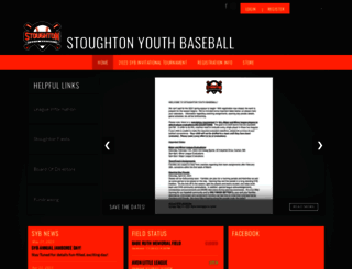 stoughtonyouthbaseball.org screenshot