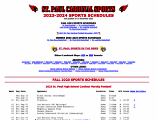 stpaulcardinalsports.com screenshot