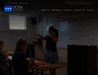 stpaulchristianacademy.org screenshot